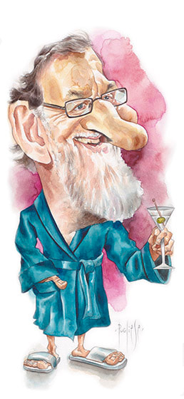 Caricatura de Mariano Rajoy por David Pugliese. Publicada en la revista el jueves.
