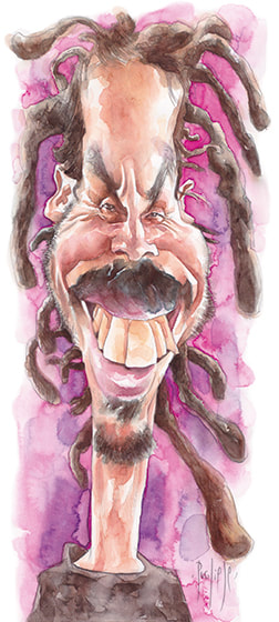 Caricatura de el rastas de podemos por David Pugliese. Publicada en la revista el jueves.